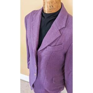 Vintage purple winter blazer | ladies 14 | The Yak Range | Made in England